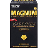 Trojan Magnum Bareskin Lubricados Condones 10 Count