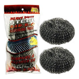 Heavy Duty Steel Wool Barbecue Grill Cleaner Pads