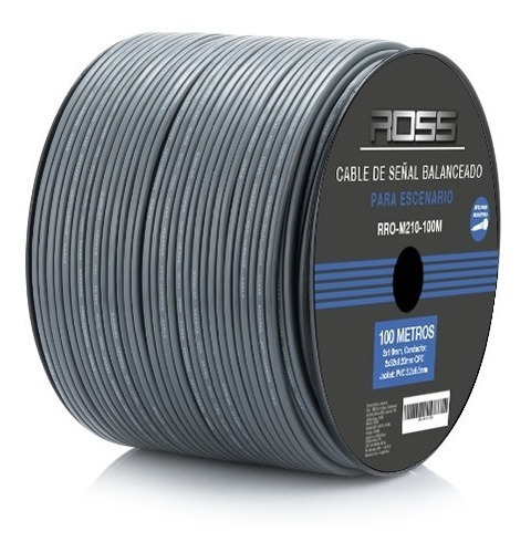 Rollo Cable Ross Rro-m210-100m P Bafle Stereo 2x1mm 100m Cuo