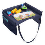 Mesa De Viaje Infantil Para Automóvil Azul