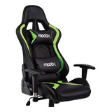 Cadeira Gamer Moob Thunder Reclinável 180º  preto/verde