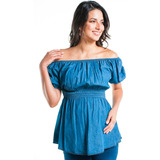 Blusa Maternidad Y Embarazo De Mezclilla Strapless - 169rod