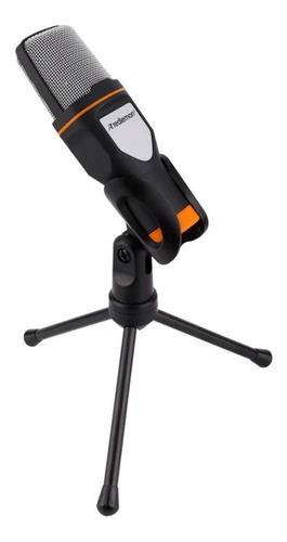 Microfono Condensador Semipro Con Tripie Aux 3.5mm Redlemon Color Negro