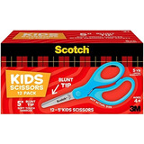 Scotch Tijera Para Niño Desafilada De 5 Pulgadas Con Mango S