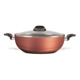 Wok Antiadherente C/tapa 28cm 4.1l Brinox Color Cobre