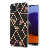 Funda De Teléfono Marbling Floral A22, Compatible Con 5 G