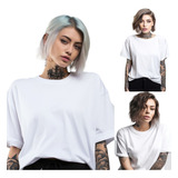 Kit 3 Camisetas Camisa Feminino Oversize Plus Size Até G4