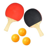 Set Paletas De Ping Pong Con 3 Pelotas 