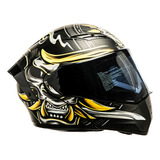 Casco Estelar Samurai Ng Abatible Para Moto Con Luz Stop Kov