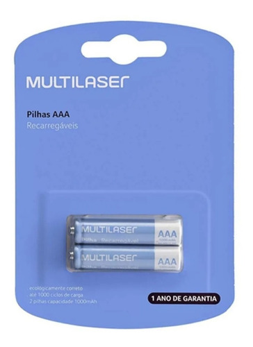 Pilas Recargables Aaa Multilaser Cb051 Blíster X2 Mlab