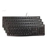 Kit 4 Teclado Sem Multimidia Apoio Altura Padrão Escritório 