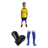 Kit Cr7 Infantil Meiao + Caneleira