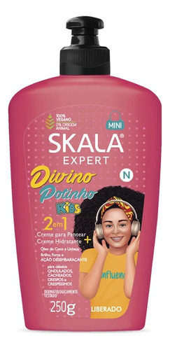 Skala Divino Potinho 2 Em 1 Creme Para Pentear E Hidratar