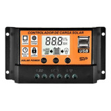 Controlador De Carga Solar 10-100a Mppt/pwm Lcd Salida Usb