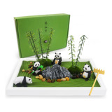 Panda Mini Jardin Zen Para Escritorio De 11 X 8 Pulgadas, Cu