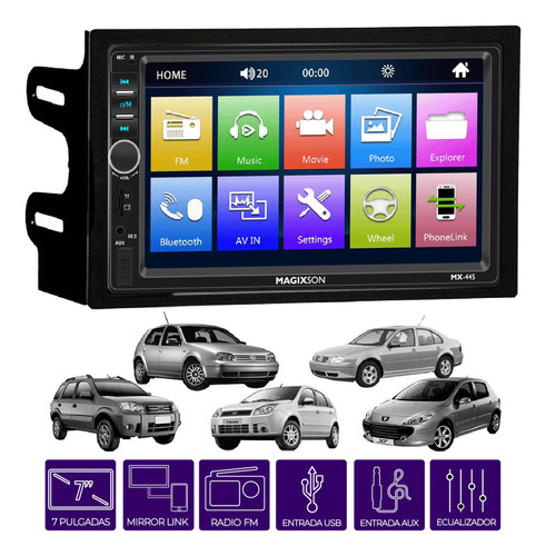 Pantalla Stereo 7 Pulgadas Mirror Link Bora 307 Eco Sport