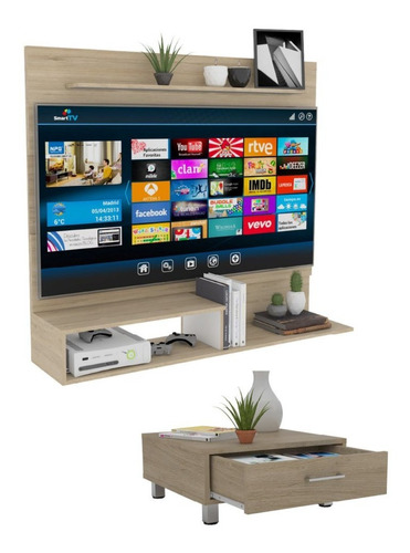 Combo Para Sala Incluye Panel De Tv Y Mesa De Centro