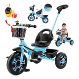 Triciclos Infantiles Multifuncional Firme Con Barra Empuje