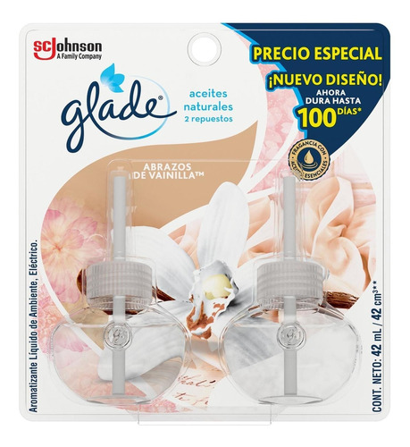 Glade Ambientador Aceites Naturales Abrazos De Vainilla 2 Re