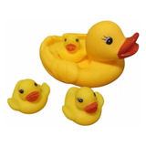 Set 4 Patos De Hule Familia Juego Para Baño Bebe