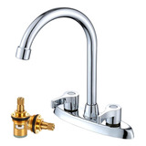 Grifo Mezcladora Lavabo Llave Acero Inoxidable Cromado [bu]