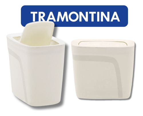 Lixeira Compact Em Polipropileno Com Tampa Basculante 6,5 L