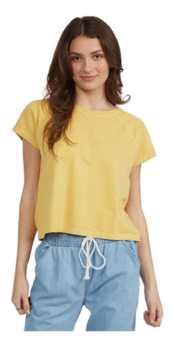 Polera Roxy Sun Lines Oversized Mujer Ochre