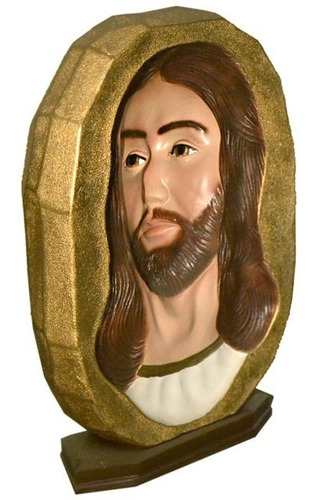Divino Rostro Jesús Sigue Con La Mirada Resina 28cm Cristo