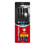 Kit De Escovas De Dentes Colgate Slim Soft Black Com 4 Unidades