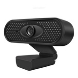 Webcam Fhd 1080p Con Microfono Incorporado Zoom Skype Meet Color Negro