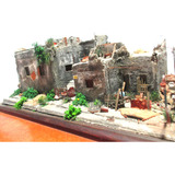 Diorama Arte Em Maquete Decoração Casa Em Ruinas  40x23 A4