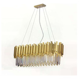 Lustre Fancy Retangular 90cm Dourado Sky3013-1 Skylight 127-220v