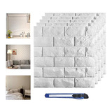 30 Piezas De Paneles De Pared 3d, Ladrillo Blanco Imprimible