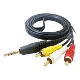 Cable Audio Y Video Av 3.5mm A 3 Rca  1.5 Metros