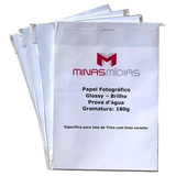 Papel Fotográfico A4 Glossy 180g E Adesivo Glossy 115g