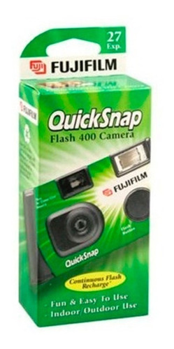 Cámara Desechable Fujifilm Quicksnap Flash 400 Negra/verde