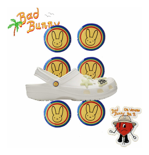 Bad Bunny Crocs Conejos Laterales !piezas Limitadas!