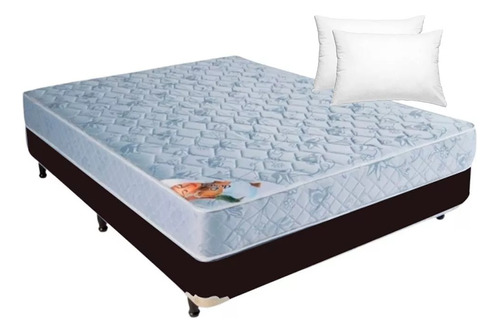 Conjunto Sommier 2 Plazas Deseo + 2 Almohadas Envio Gratis