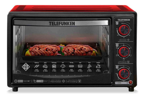 Forno De Bancada Elétrico Telefunken 30l E350c Vermelho 127v