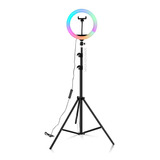 Ring Light Led Anel Colorida Celular 17 Modos De Cores Rgb33