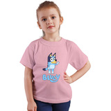 Polera Niños Bluey Heeler Pastor Hola Algodon Wiwi