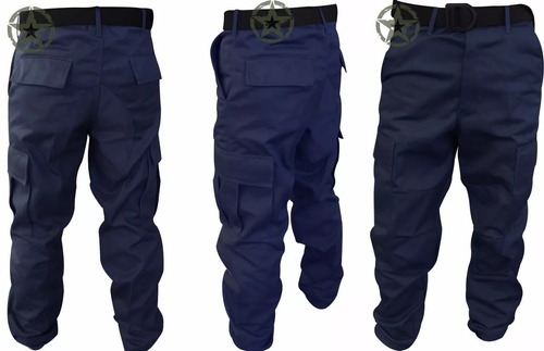 Pantalon De Bolsas Tactico Comando Seguridad Gabardina