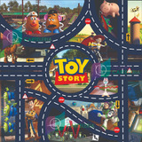 Lona Pista Didáctica Autos Toy Story 100x100 Lavable 1m2