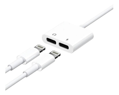 Adaptador iPhone Audífonos Y Cargador 1x2 Para Carga Y Audio