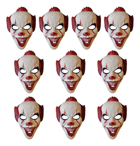 10 Máscara It Palhaço Assassino Terror Halloween Atacado