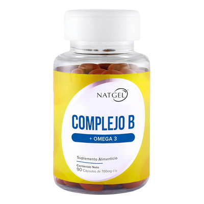 Complejo B con Omega 3 | 90 Cápsulas Softgels de 700 mg | Multivitaminico para Salud Integral | Natgel | MercadoLibre