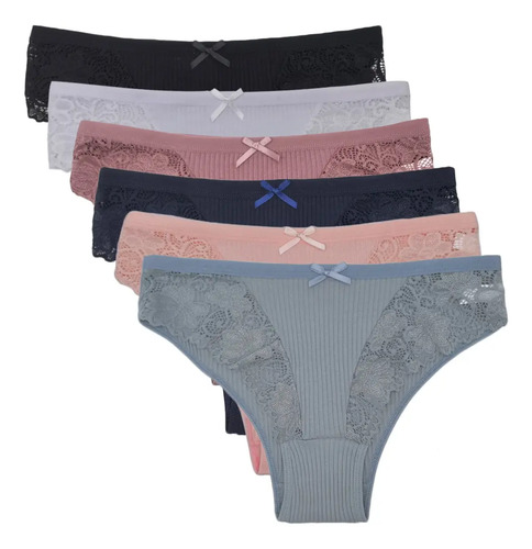 6pack  Sexy De Mujer, Pantaletas Bragas De Encaje Meawa | MercadoLibre
