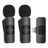 2 Micrófonos Inalámbrico Solapa Lavalier Boya By-v20 Tipo C
