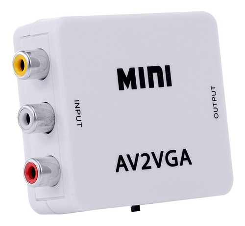 Adaptador Rca A Vga Mini Av To Vga Audio Y Video 1080p Fhd