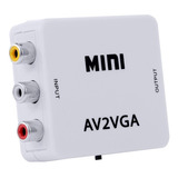 Adaptador Rca A Vga Mini Av To Vga Audio Y Video 1080p Fhd